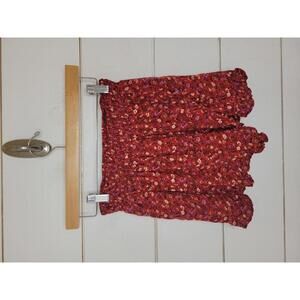 American Eagle Outfitters XS red floral mini skort with ruffles